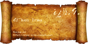 Ékes Irma névjegykártya