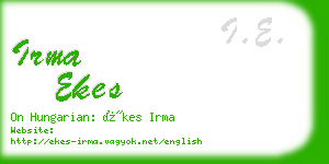 irma ekes business card